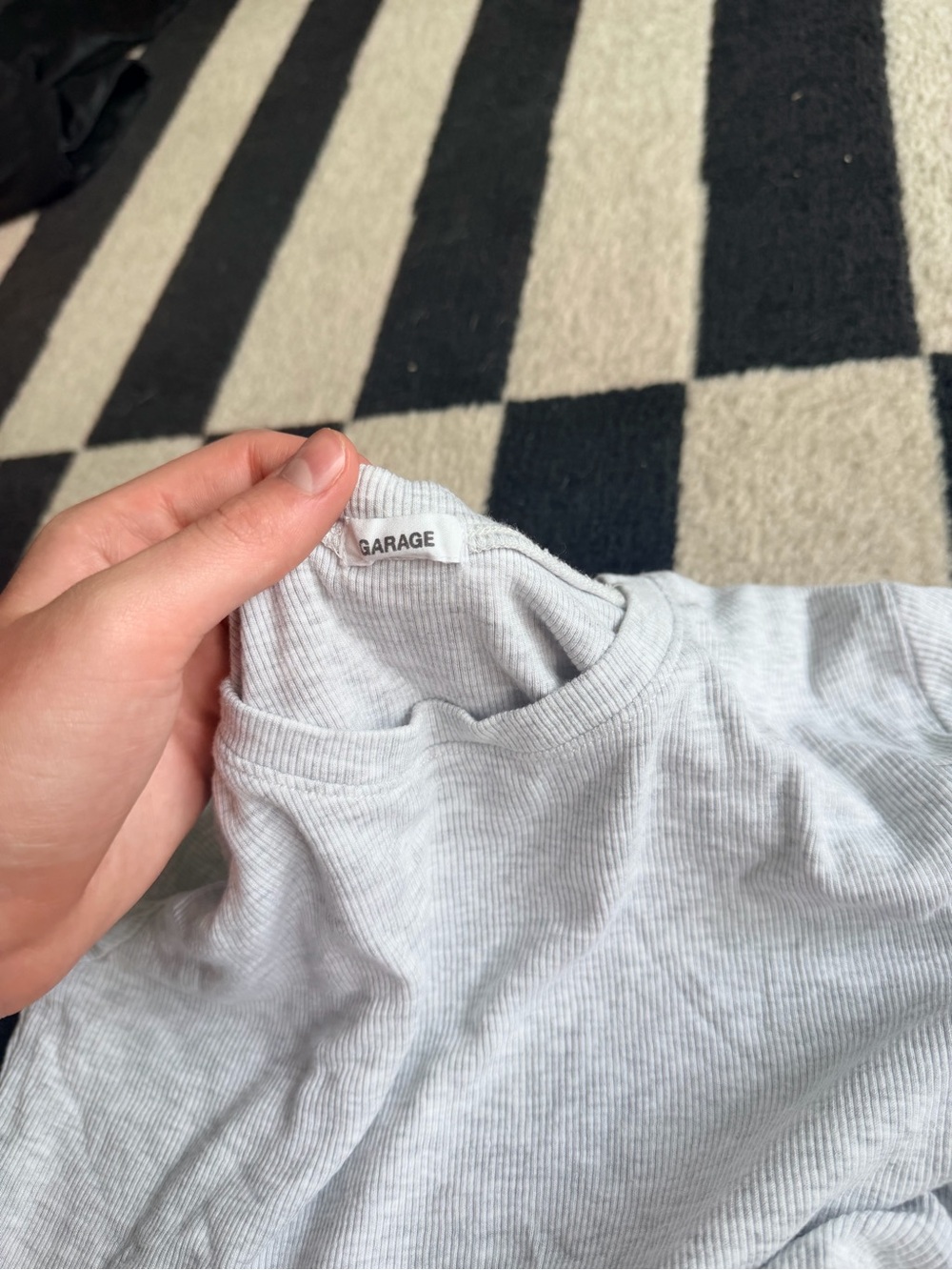 Garage Light Gray Long-Sleeve Crop Top - Picture 2 of 2